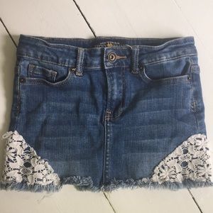 Lucky Brand | girl’s lace detail denim skirt
